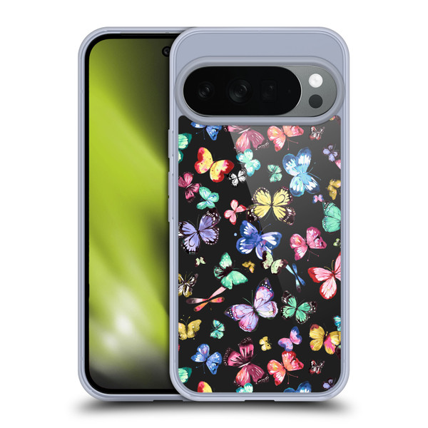 Ninola Patterns 4 Butterflies Black Multi Soft Gel Case for Google Pixel 10