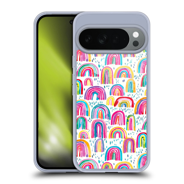 Ninola Patterns 4 Colourful Watercolour Rainbows Soft Gel Case for Google Pixel 10