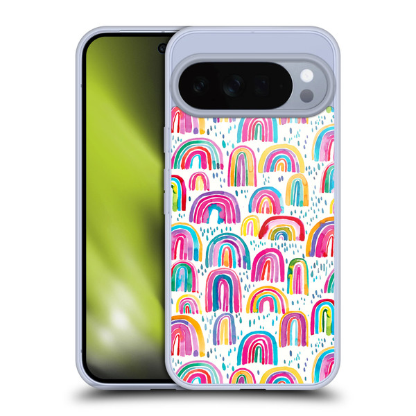 Ninola Patterns 4 Colourful Watercolour Rainbows Soft Gel Case for Google Pixel 10 Pro XL