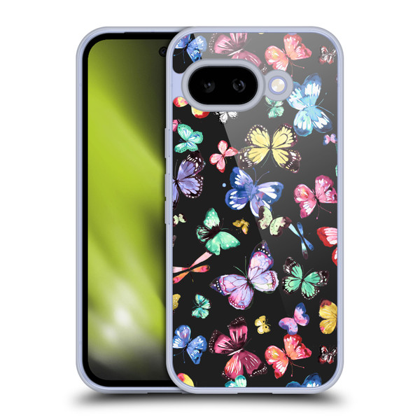 Ninola Patterns 4 Butterflies Black Multi Soft Gel Case for Google Pixel 9A