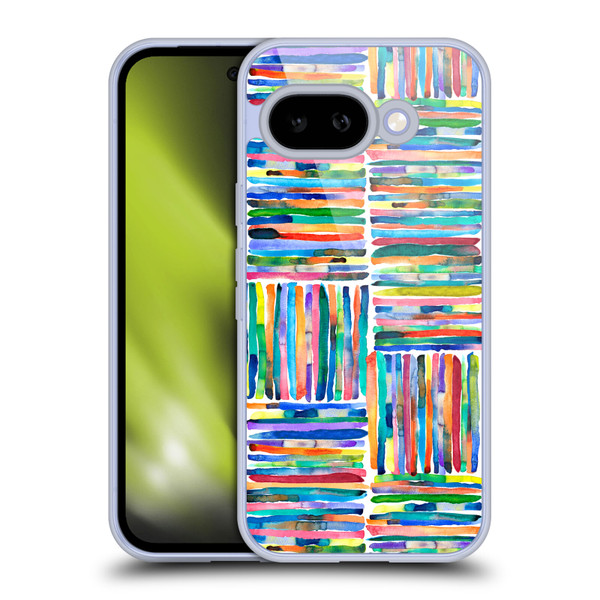 Ninola Patterns 4 Handpainted Stripes Multi Soft Gel Case for Google Pixel 9A