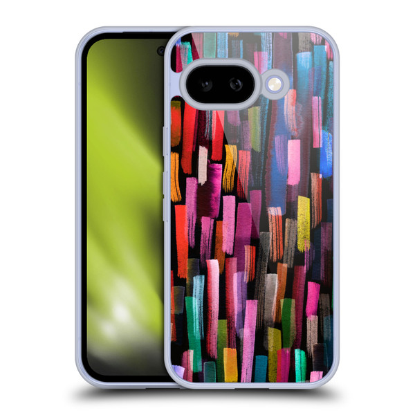 Ninola Summer Patterns Brushstrokes Black Soft Gel Case for Google Pixel 9A