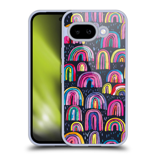 Ninola Summer Patterns Rainbows Navy Soft Gel Case for Google Pixel 9A