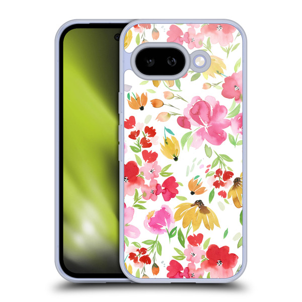 Ninola Spring Floral Flowers Red Soft Gel Case for Google Pixel 9A