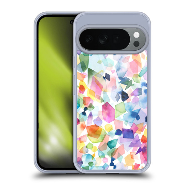 Ninola Watercolor Patterns Colorful Gems Crystals Soft Gel Case for Google Pixel 10
