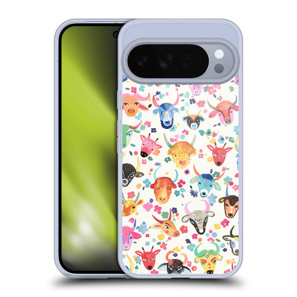 Ninola Watercolor Patterns Cute Ox Farm Soft Gel Case for Google Pixel 10 Pro XL