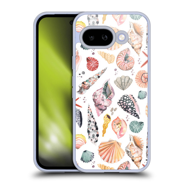 Ninola Watercolor Patterns Sea Shells Spicy Orange Soft Gel Case for Google Pixel 9A