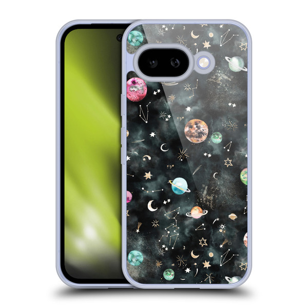 Ninola Watercolor Patterns Space Galaxy Planets Soft Gel Case for Google Pixel 9A