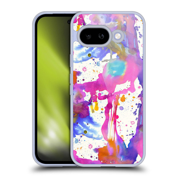 Ninola Watercolor Prints Pink Paint Splashes Soft Gel Case for Google Pixel 9A
