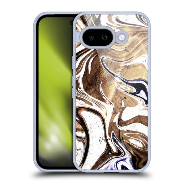 Nature Magick Luxe Gold Marble Metallic Coffee Soft Gel Case for Google Pixel 9A