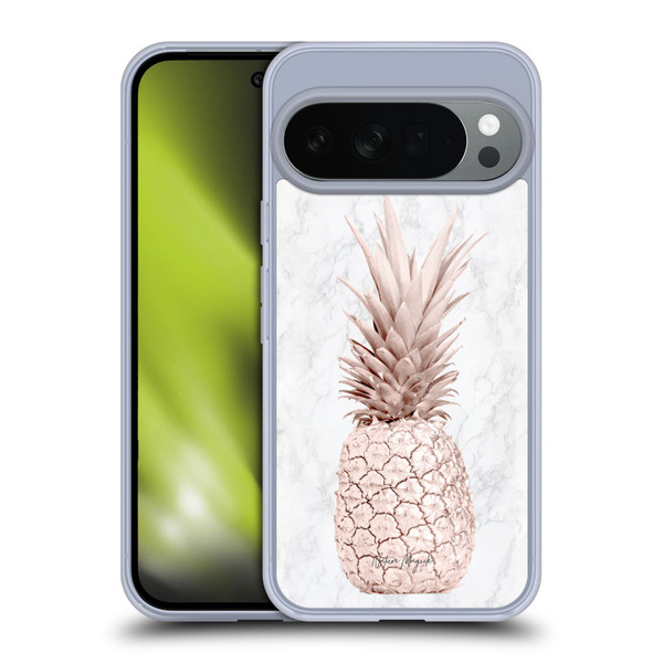 Nature Magick Rose Gold Pineapple On Marble Rose Gold Soft Gel Case for Google Pixel 10