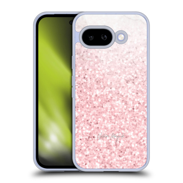Nature Magick Rose Gold Marble Glitter Pink Sparkle 2 Soft Gel Case for Google Pixel 9A