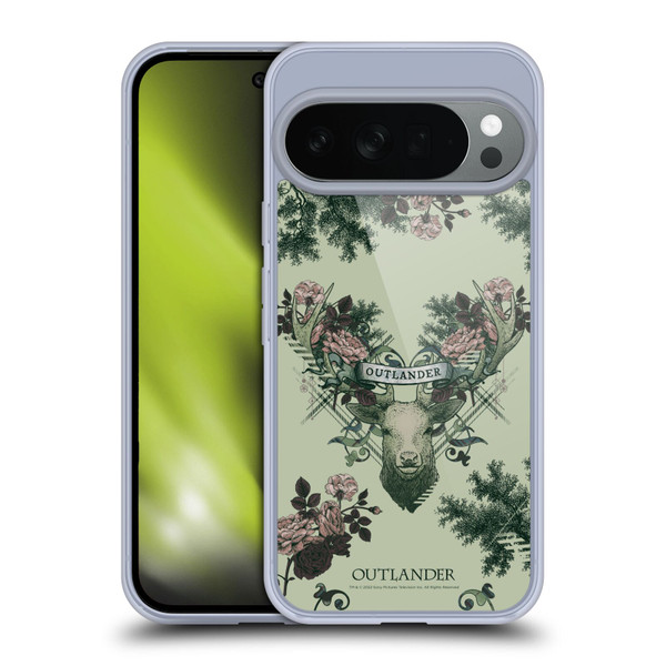 Outlander Composed Graphics Floral Deer Soft Gel Case for Google Pixel 10