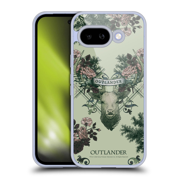 Outlander Composed Graphics Floral Deer Soft Gel Case for Google Pixel 9A