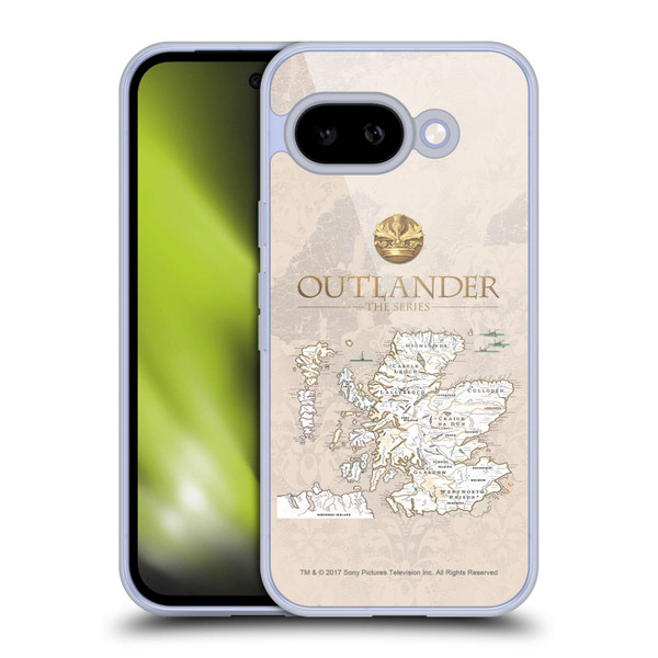 Outlander Seals And Icons Map Soft Gel Case for Google Pixel 9A