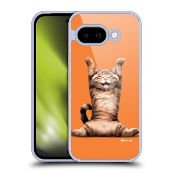 P.D. Moreno Furry Fun Artwork Happy Cat Soft Gel Case for Google Pixel 9A
