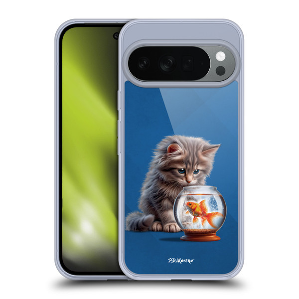 P.D. Moreno Play Cat Artwork Goldfish Soft Gel Case for Google Pixel 10