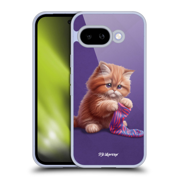 P.D. Moreno Play Cat Artwork Colorful Sock Soft Gel Case for Google Pixel 9A