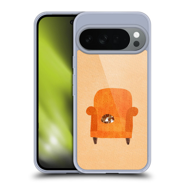 Planet Cat Arm Chair Orange Chair Cat Soft Gel Case for Google Pixel 10