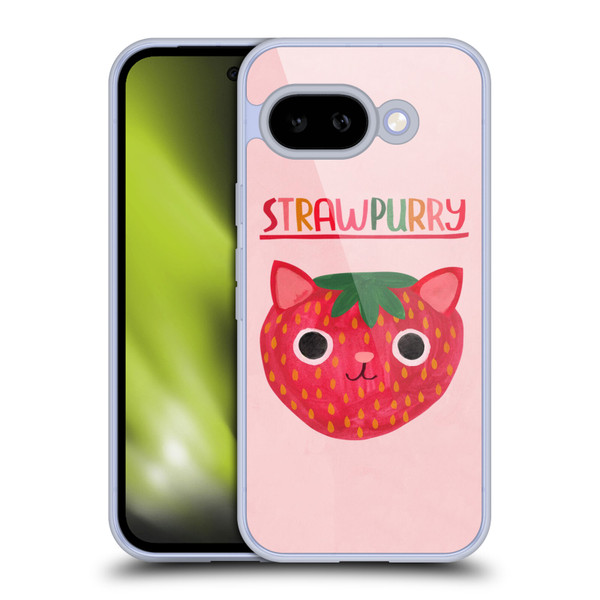 Planet Cat Puns Strawpurry Soft Gel Case for Google Pixel 9A