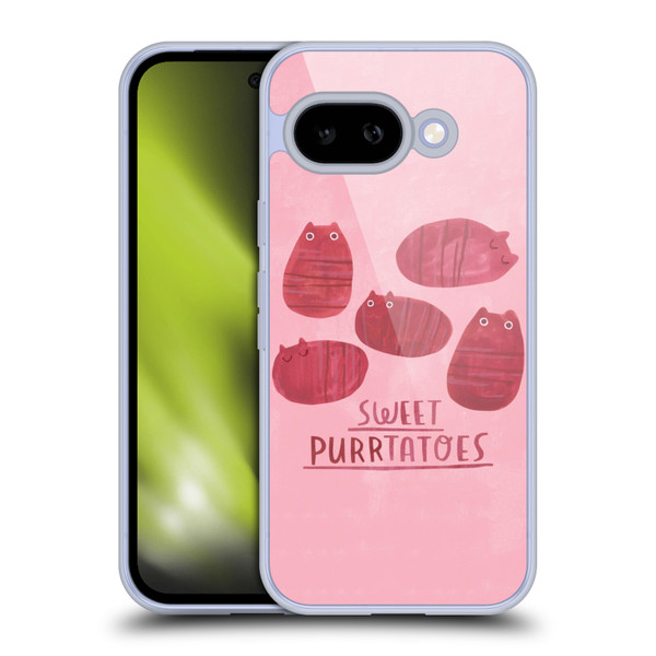 Planet Cat Puns Sweet Purrtatoes Soft Gel Case for Google Pixel 9A