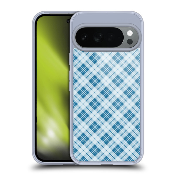 PLdesign Christmas Light Blue Tartan Soft Gel Case for Google Pixel 10