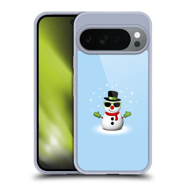 PLdesign Christmas Cool Snowman With Shades Soft Gel Case for Google Pixel 10