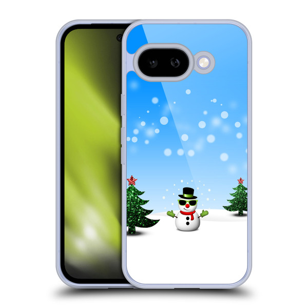 PLdesign Christmas Cool Snowman Soft Gel Case for Google Pixel 9A