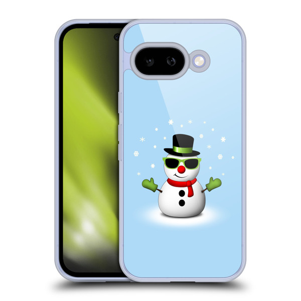 PLdesign Christmas Cool Snowman With Shades Soft Gel Case for Google Pixel 9A