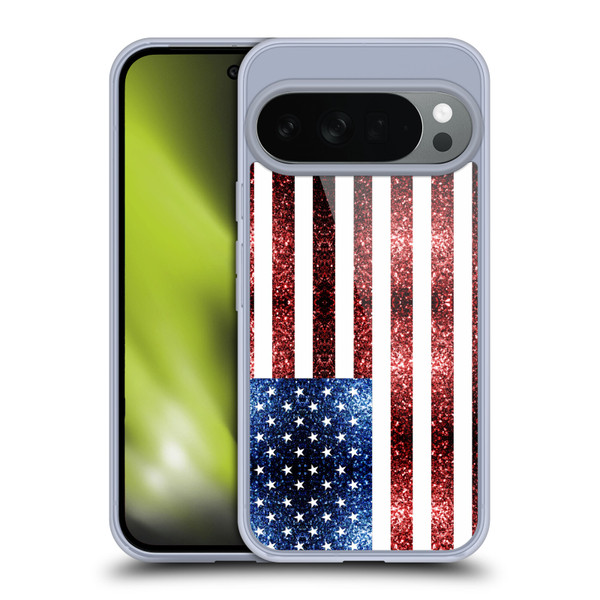 PLdesign Flags USA Glitters Soft Gel Case for Google Pixel 10