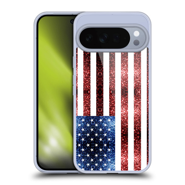 PLdesign Flags USA Glitters Soft Gel Case for Google Pixel 10 Pro XL