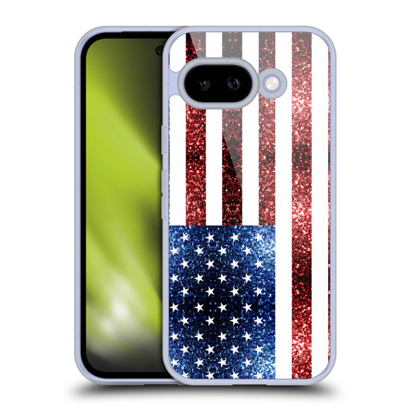 PLdesign Flags USA Glitters Soft Gel Case for Google Pixel 9A