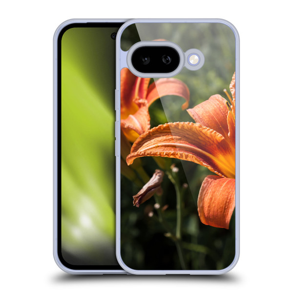 PLdesign Flowers And Leaves Orange Yellow Fire Lily Soft Gel Case for Google Pixel 9A
