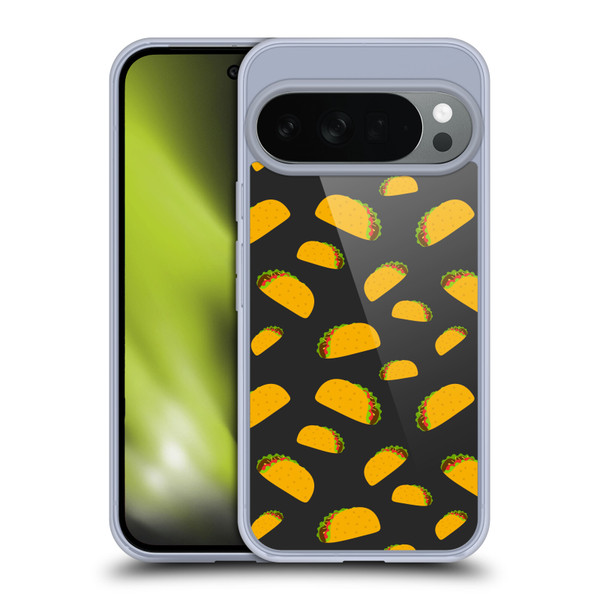 PLdesign Food Patterns Cool Fun Taco Soft Gel Case for Google Pixel 10