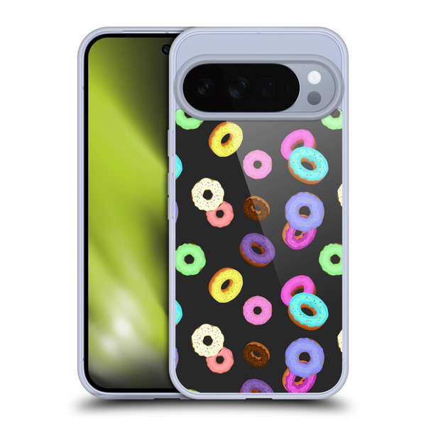 PLdesign Food Patterns Cool Fun Colorful Donuts Soft Gel Case for Google Pixel 10 Pro XL