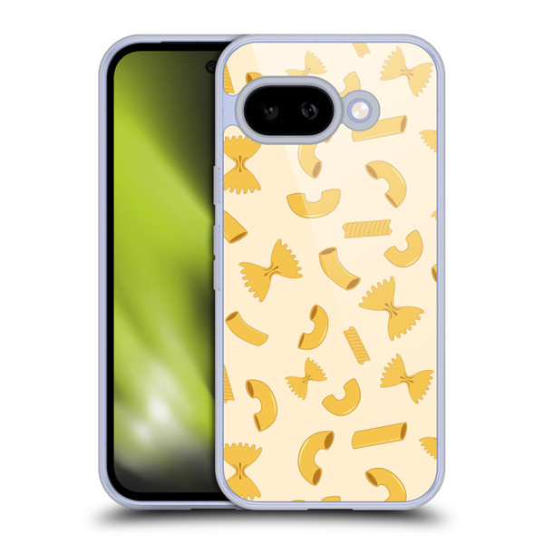 PLdesign Food Patterns Macaroni Pasta Gold Soft Gel Case for Google Pixel 9A