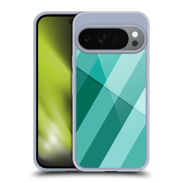 PLdesign Geometric Cyan Modern Soft Gel Case for Google Pixel 10