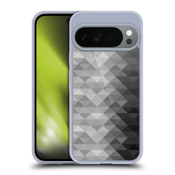 PLdesign Geometric Grayscale Triangle Soft Gel Case for Google Pixel 10