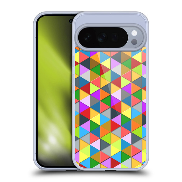PLdesign Geometric Colourful Triangle Soft Gel Case for Google Pixel 10 Pro XL