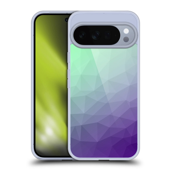 PLdesign Geometric Purple Green Ombre Soft Gel Case for Google Pixel 10 Pro XL