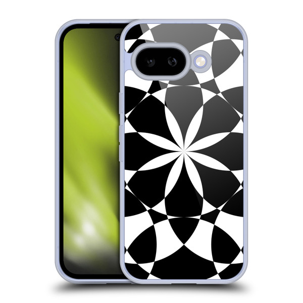PLdesign Geometric Black And White Soft Gel Case for Google Pixel 9A