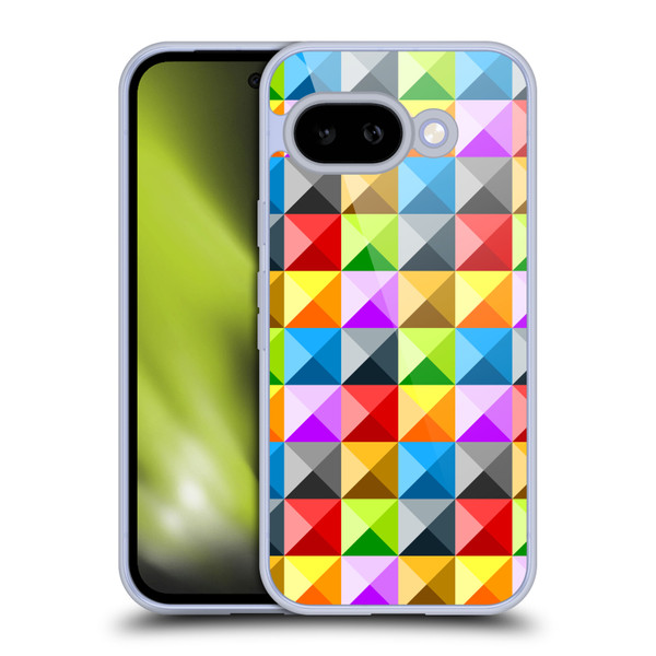 PLdesign Geometric Colourful Quarter Soft Gel Case for Google Pixel 9A