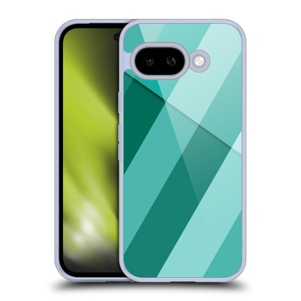 PLdesign Geometric Cyan Modern Soft Gel Case for Google Pixel 9A