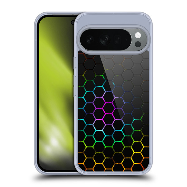 PLdesign Geometric Patterns Honeycomb Spectrum Soft Gel Case for Google Pixel 10