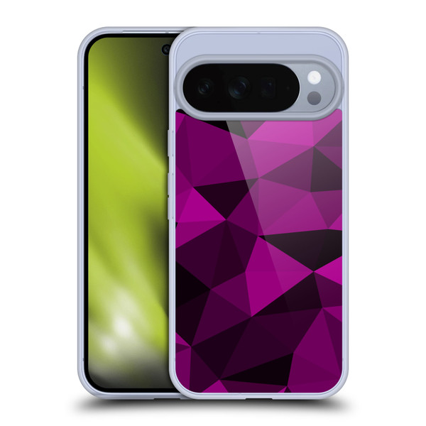 PLdesign Geometric Patterns Dark Pink And Black Mesh Soft Gel Case for Google Pixel 10 Pro XL