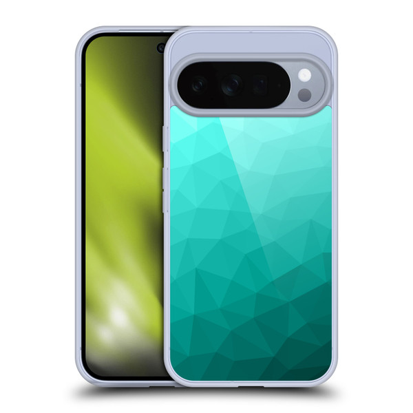 PLdesign Geometric Patterns Turquoise Gradient Mesh Soft Gel Case for Google Pixel 10 Pro XL