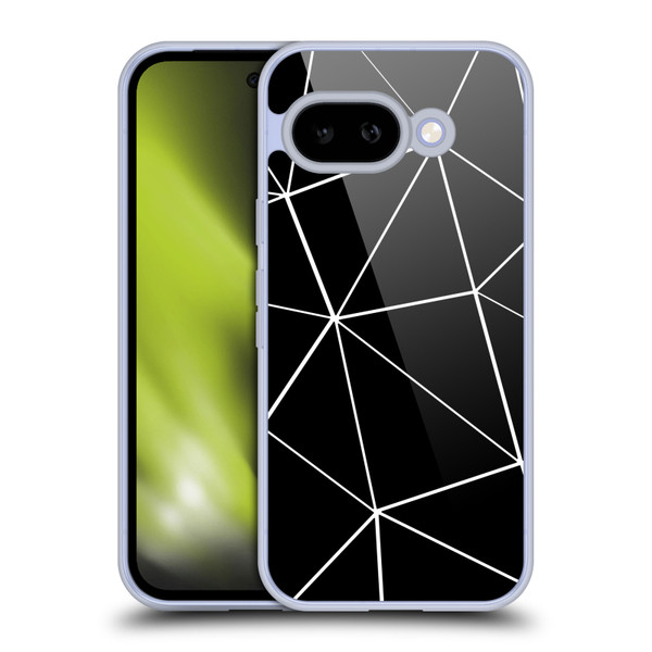 PLdesign Geometric Patterns Black Triangles White Lines Soft Gel Case for Google Pixel 9A