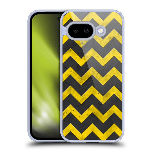 PLdesign Geometric Patterns Yellow Gray Vintage Soft Gel Case for Google Pixel 9A