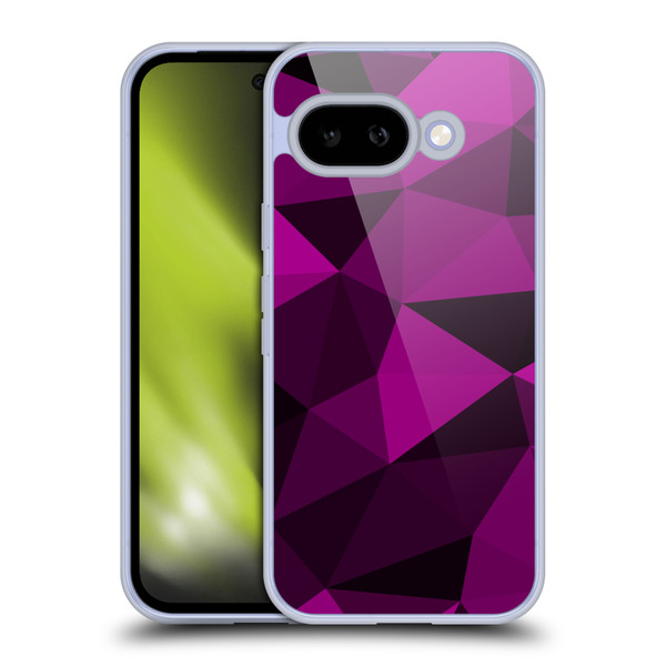 PLdesign Geometric Patterns Dark Pink And Black Mesh Soft Gel Case for Google Pixel 9A