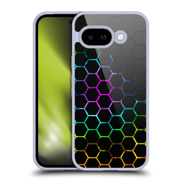 PLdesign Geometric Patterns Honeycomb Spectrum Soft Gel Case for Google Pixel 9A